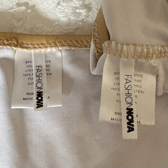 FASHION NOVA High Rise 2 PIECE BATHING SUIT Nude Sz 2X Sexy Resort Beach Coastal - Picture 5 of 9